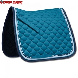Light Blue Color Saddle Pad for pony, Cob, & full horse , Polyester & Cotton material, equestrian equipment western design,