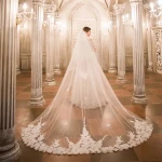 Long Mantilla Sequins Veil