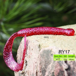 Long Tail Soft Baits Fishing Lures Wobblers for Fishing Jig Head Silicone Worm