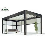Louvered Pergola Louvered Pavilionen Pergolas Exterior Custom Out Door Outdoor Garden Automatic Aluminum Pergola