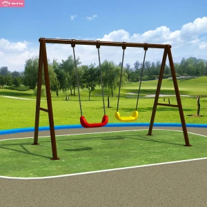 Lovely seat kids outdoor children swing rides with double seats and galvanised steel frames AP SW3009