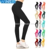Low Price Wholesale Solid Colors 4 Way Stretch High Waisted Butt Lift Super Buttery Soft Leggings For Women