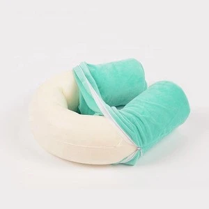 Lumbar and Leg Support Twist Memory Foam Travel Pillow for Neck, Chin