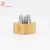 Made in China wholesale real natural bamboo type screw caps wooden lids for glass water cups