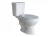 Import malaysia shape of all brand Two Piece P-Trap washdown Toilet bowl from China