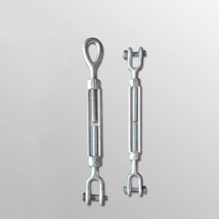 Malleable iron DIN1480 M6-M50 double eye mild steel wire rope turnbuckles