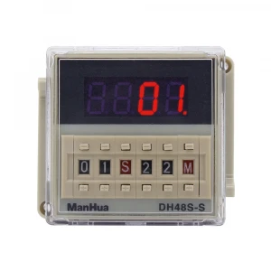 ManHua DH48S-S  220VAC 5A Digital   Time Delay Relay  Repeat Cycle Time Relay With Socket