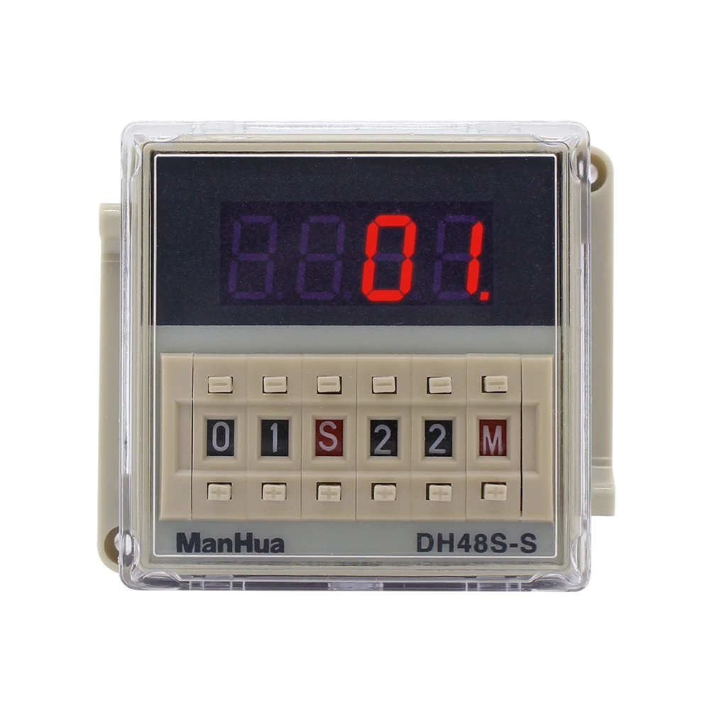 ManHua DH48S-S  220VAC 5A Digital   Time Delay Relay  Repeat Cycle Time Relay With Socket