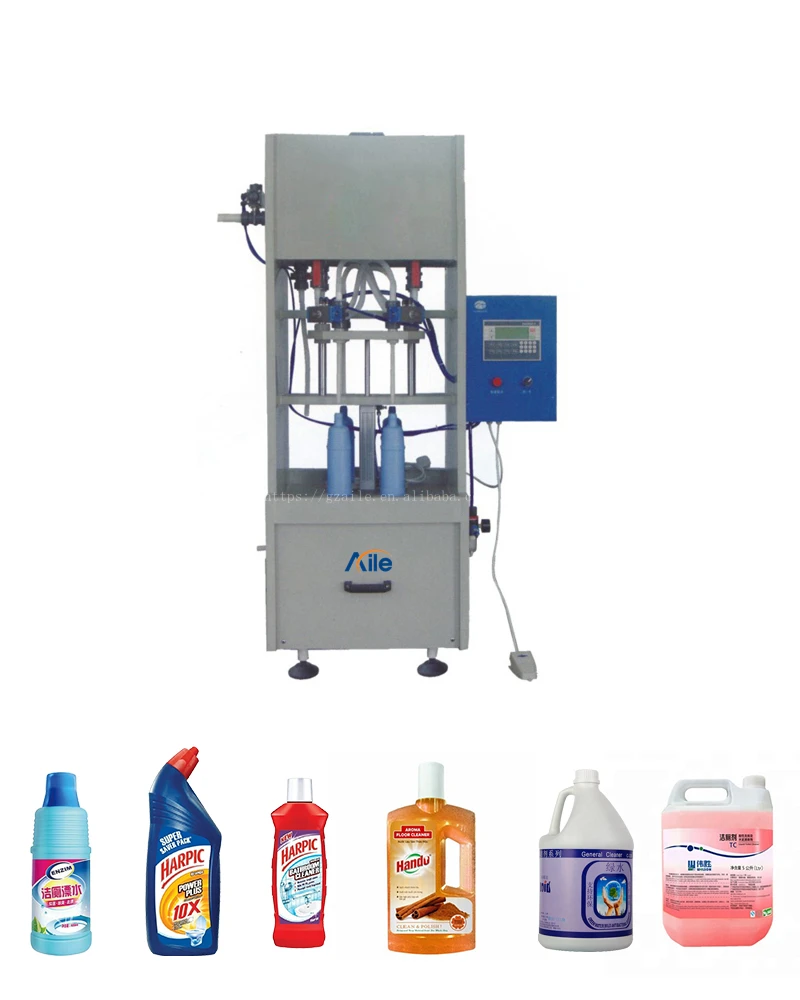 Manufacturing Automatic Bleaching Liquid Packing Machine Corrosive Liquid Bottle Refilling Machine For Acid/Toliet Cleaner
