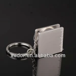 MATT NICKEL PLATED METAL TAPE MEASURE KEYRING