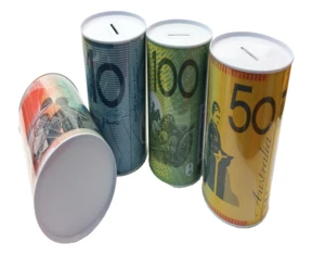 Medium Tin Box Piggy Bank Round Money Box Wholesale Coin Saving Pot Cylinder Money Box