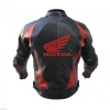Men Honda Wing Leather Jacket, Black Leather motorbike Jackets