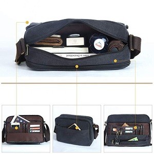 Men&#39;s work messenger bag canvas shoulder bag,vintage business casual bag