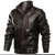 Import Mens Motorcycle PU Faux Leather Jacket Classic Stand Collar Casual Zipper Up Racer bomber Man Boys Jackets Black Brown Coffee from China