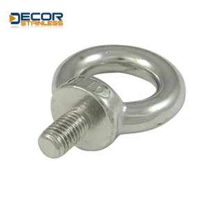 Metric stainless steel eye bolts