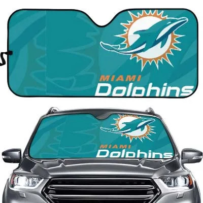 Miami Dolphins Car Sunshade Front Gear Thickened Summer Sunscreen Heat Insulation Sunshade