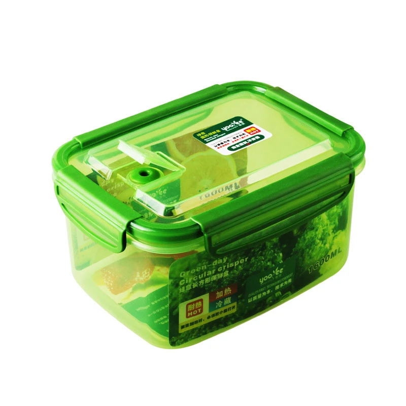 Microwave Safe Fresh Food Storage Container Lock Airtight Plastic Food Crisper Lunch Bento Box with Lid