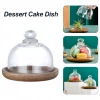 Mini Dessert Serving Stand with Dome Lid Multifunctional Platter Cake Plate for Hotels