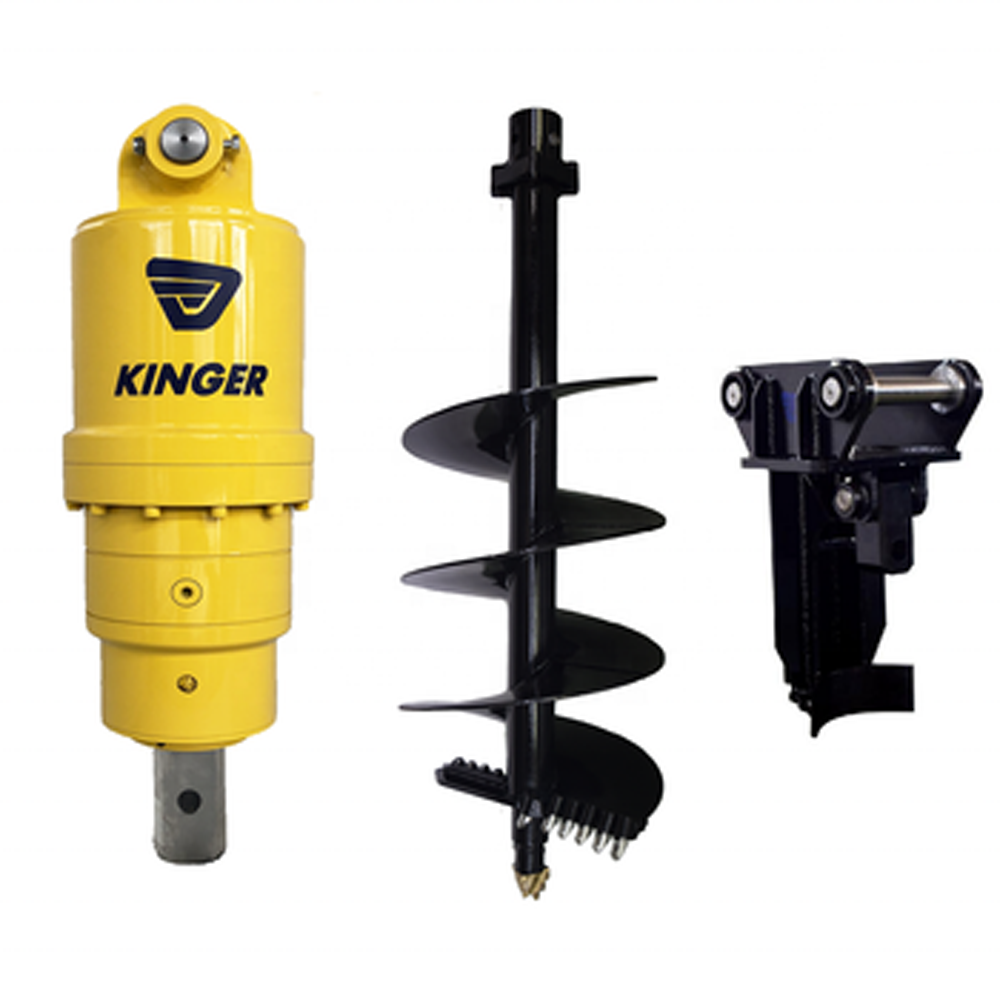 Mini Excavator KINGER  Attachment Hole Digger Auger for Earth Drilling