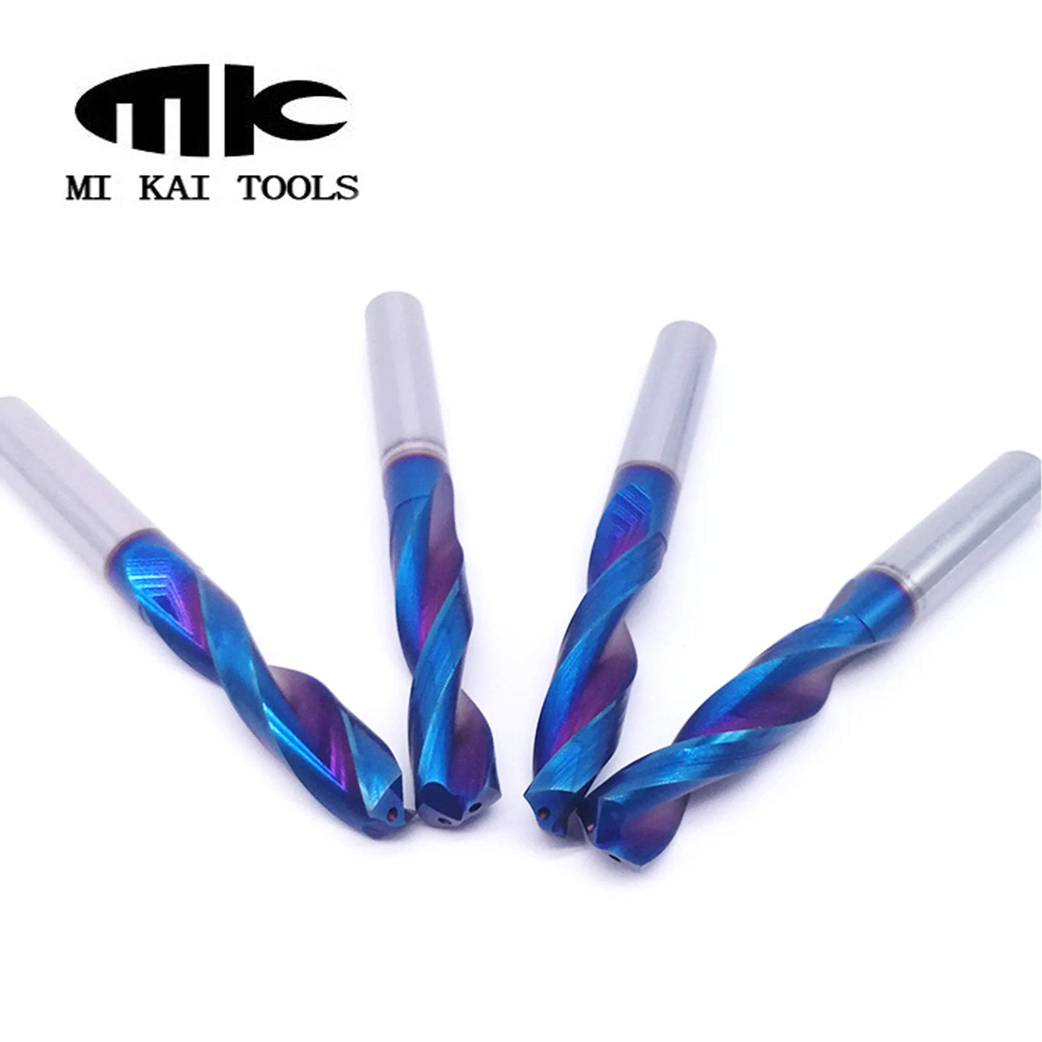 MK CNC Special Solid Carbide Internal Cooling Drill Bit With Blue Coating