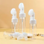 100ml PET Plastic Travel Cosmetics Bottle Silicone Brush Foam Pump 200ml Press Mousse Screen Printing Pump Sprayer Empty Shampoo