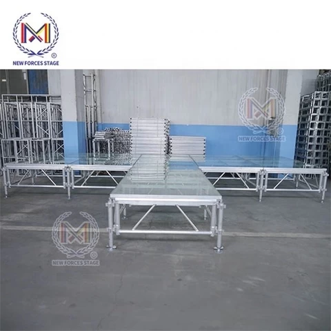 Mobile Portable Event Round Stage for Lighting Truss Stage ,  Aluminum Stage platform Podium