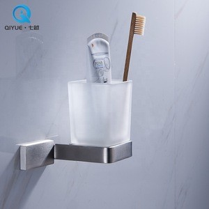 Modern 6pcs wall mounted brushed nickel stainless steel 304 bathroom accessories set for bath