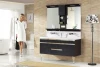 Modern Black Stainless Steel Bathroom Vanity Cabinets with Double Sinks/ Mirror light