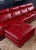 Import Modern design 5 seater luxury relax red living room furniture with genuine leather from China