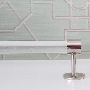Modern design clear lucite / acrylic bathroom towel bar