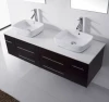 Modern Double Sink Bathroom Vanity in Espresso