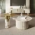 Import Modern Hot Combination Coffee Table Living Room Furniture Light Luxury Round Coffee Side Table Living Room Slate Center Table from China