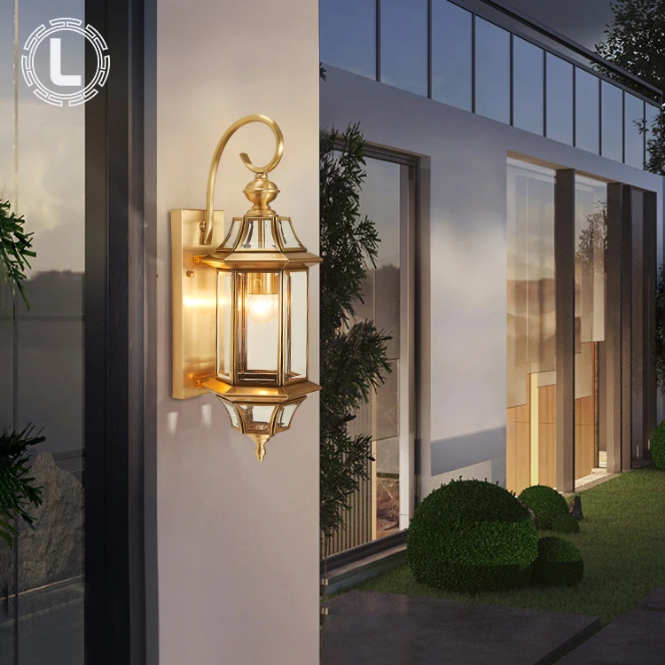 modern IP54 Garden brass wall lights outdoor fancy indoor home picture applique murale stairs corner sconces led wall lamp