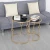 Import Modern Light Luxury Gold Metal Frame Glass Nesting 3 Piece Coffee Table Set from China