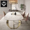 Modern Luxury Rectangular Dining Table Set 4 Seater 6 8 Dining Room Furniture Dining Table Set Marble Top