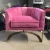 Import Modern style gold Stainless Steel Legs living room low back pink velvet arm chair from China