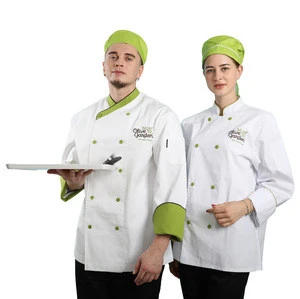 Moisture wicking  cotton  Restaurant  chef Uniform  Bar Staff Work Uniforms with embroidery