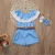 Import mommy and daughter baby girls casual matching family clothes fashion off shoulder matching ladies jeans romper outfits summer from China