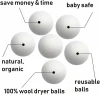 Most Popular New Zealand Sheep 100% Organic Dryer Natural handmade Wool laundry ball