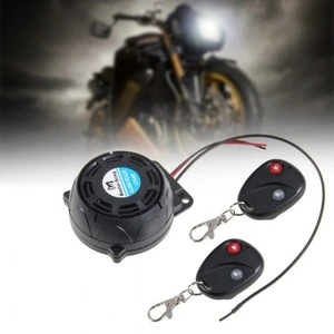 Motorcycle Anti-theft Security Alarm System Dual Remote Control Sensor 120-125dB 12V