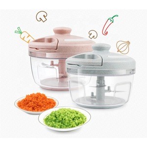 Multi-functional Manual Pull On The Rope Rotating Vegetable Cutter/ Mini Hand Pulling vegetable Fruit Cutting Chopper