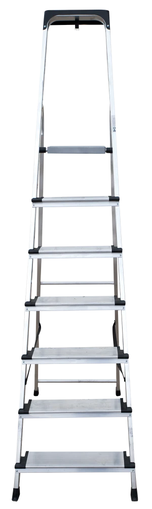 Multifunctional Folding Domestic Use 7 Step Ladder With Organizer Aluminum 130 mm Steps Stepladder Max Load 180 kg