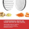 Multifunctional Oval Shape Stainless Steel Cheese Vegetable Grater With Container And Exchangeable Blade
