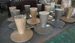 mushroom shape artificial stone table top with MDF base dining table