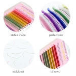 NAGARAKU Color eyelash extension individual mink eyelashes rainbow colored eyelash extensions