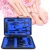 Import Nail Manicure Inner Blue Leather Case Set Festival Gift Black 18 Piece Stainless Steel Manicure Pedicure Set Kit from China