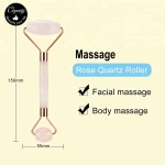 Natural Anti-aging Jade Rose Quartz  Roller Massager Pink Jade Roller & Gua Sha Tools Jade Roller Massager