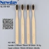 natural bamboo biodegradable adult toothbrush with soft charcoal bristles