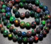 Natural Ethiopian Welo Black Opal Plain Round Shape loose gemstone multi-fire Beads making jewelry wholesale price