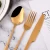 Import New 2022 cheap travel flatware sets reusable silver stainless steel spoon fork  knife portable gold cutlery set from China